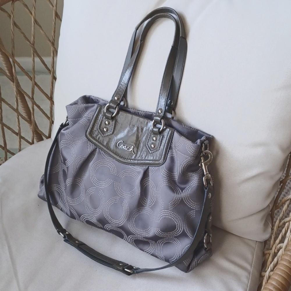 COACH Ashley Dotted Op Art Carryall Bag / Satchel - G1259-F20049